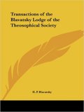 book cover for transactions of blavatsky lodge